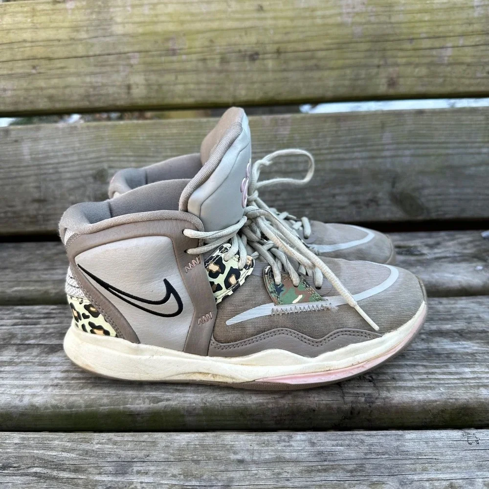Nike Kyrie Infinity Leopard Camo Basketball Shoes DD0334-006 Youth‎ Sz 6 EU 38.5